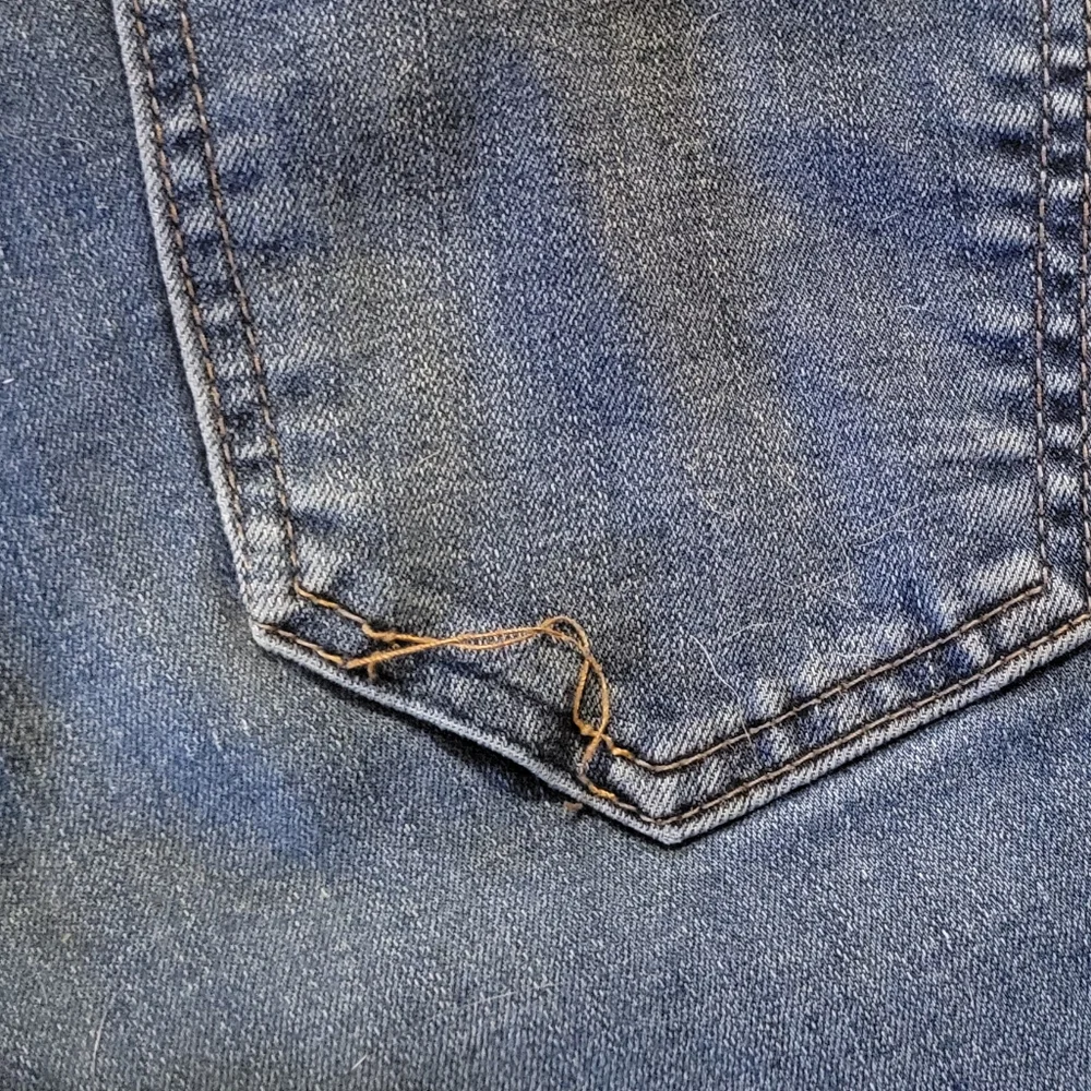 Indigo Blue Distressed Maturnity Jeans, Size Medium (16W) - Picture 10 of 12